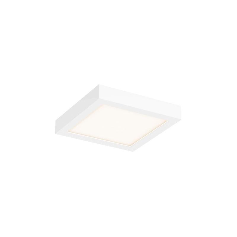 Delta 6" Square LED Flush Mount in White