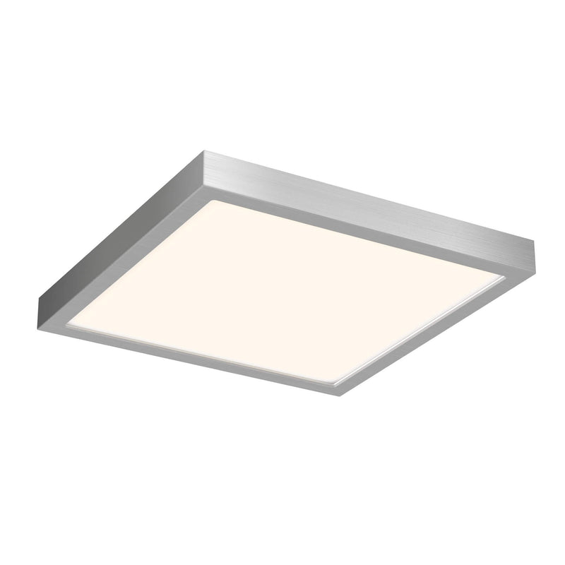 Delta 10" Square LED Flush Mount in Satin Nickel