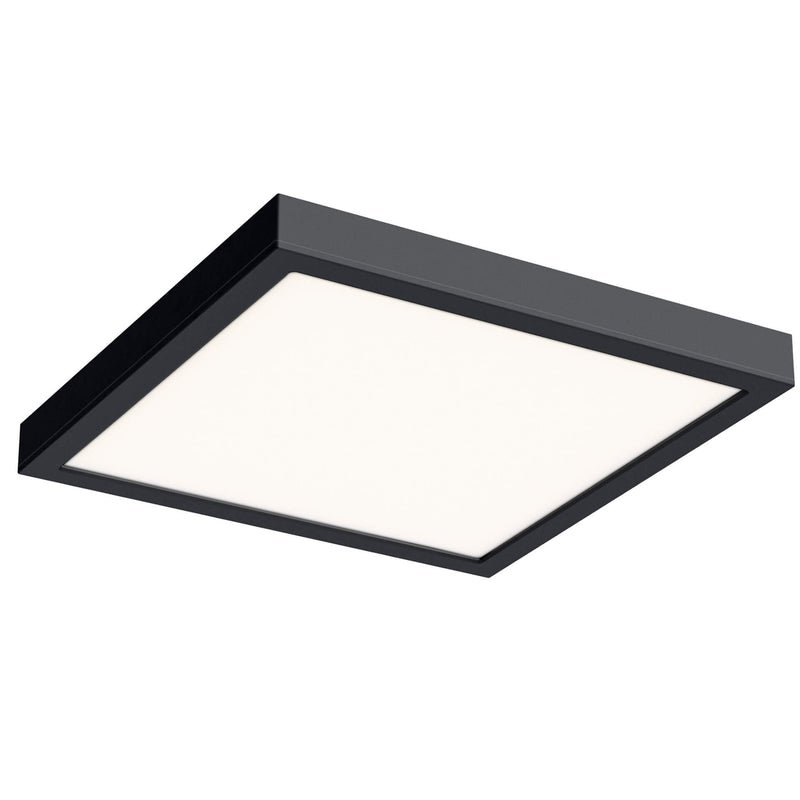 Delta 14" Square LED Flush Mount in Black