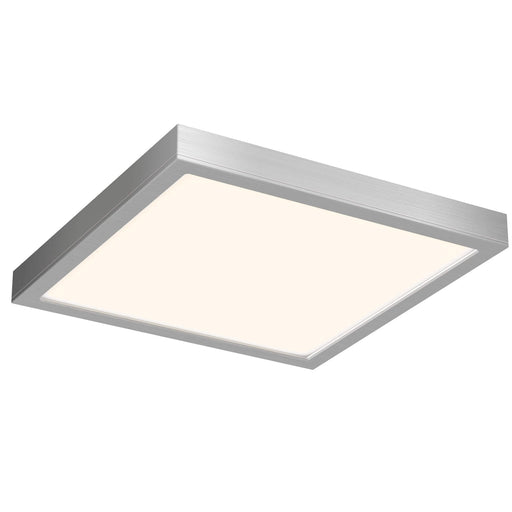 Delta 14" Square LED Flush Mount in Satin Nickel