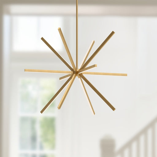 Sirius 56" Chandelier in Brushed Gold
