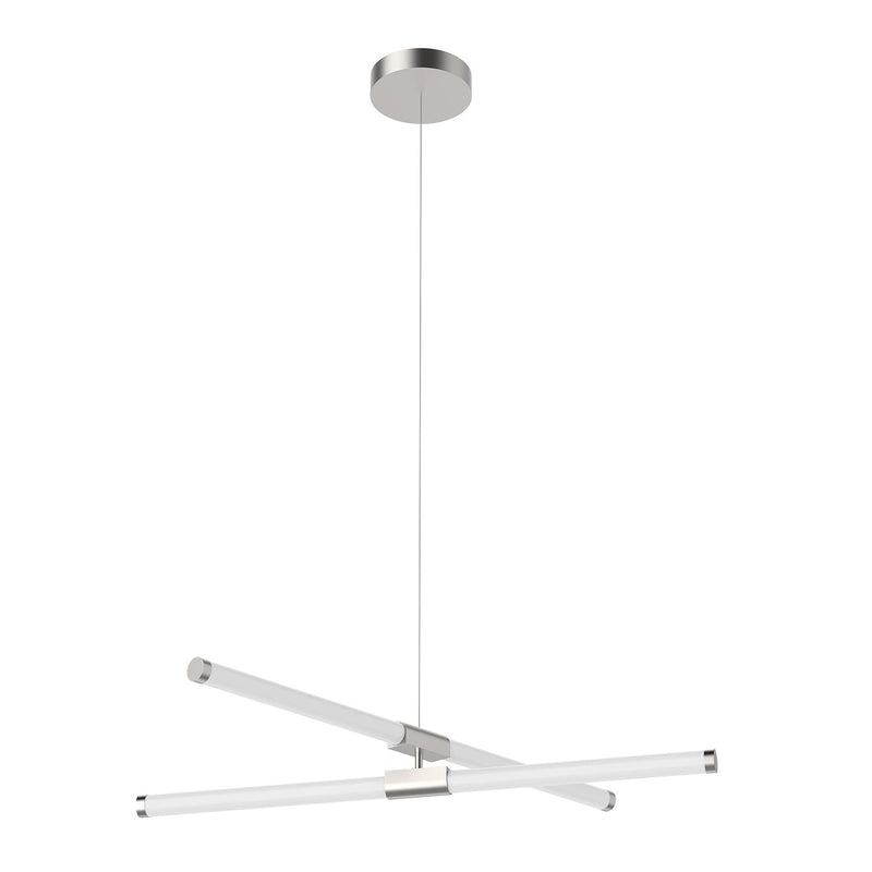 Akari 37" Chandelier in Brushed Nickel