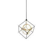 Monza 26" Pendant in Black/Antique Brass