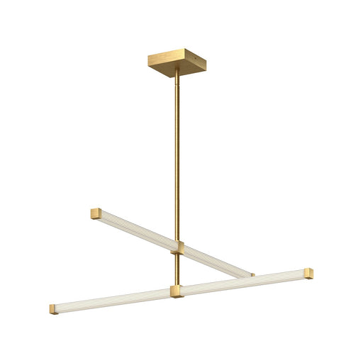 Blade 32" Pendant in Brushed Gold