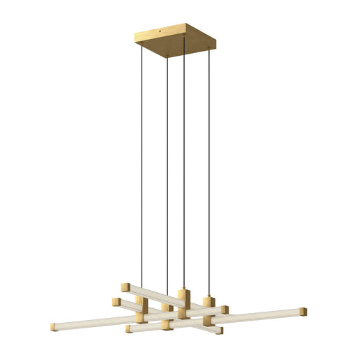 Blade 34" Pendant in Brushed Gold