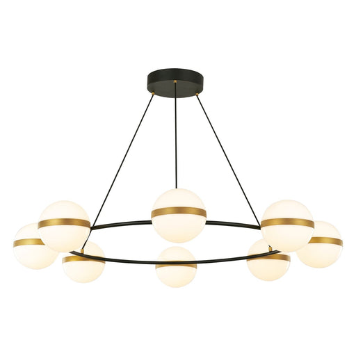 Tagliato 44" Pendant in Matte Black/Brushed Gold