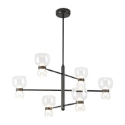 Sutton 36" Chandelier in Urban Bronze/Clear Glass