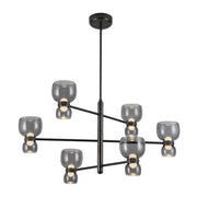 Sutton 36" Chandelier in Urban Bronze/Smoked Glass