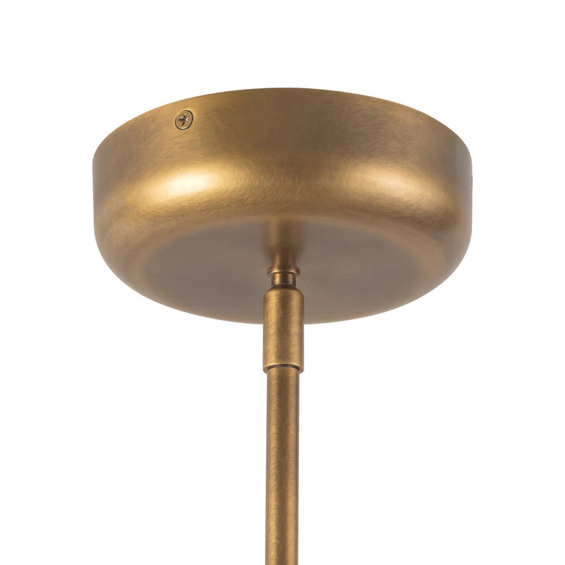 Sutton 36" Chandelier in Vintage Brass/Smoked Glass