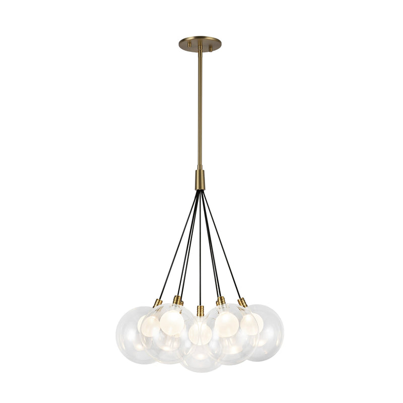 Bolla 17" 7-Light Pendant in Brushed Gold