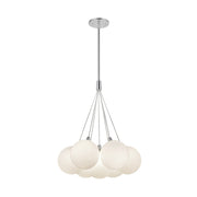 Bolla 17" 7-Light Pendant in Opal Glass