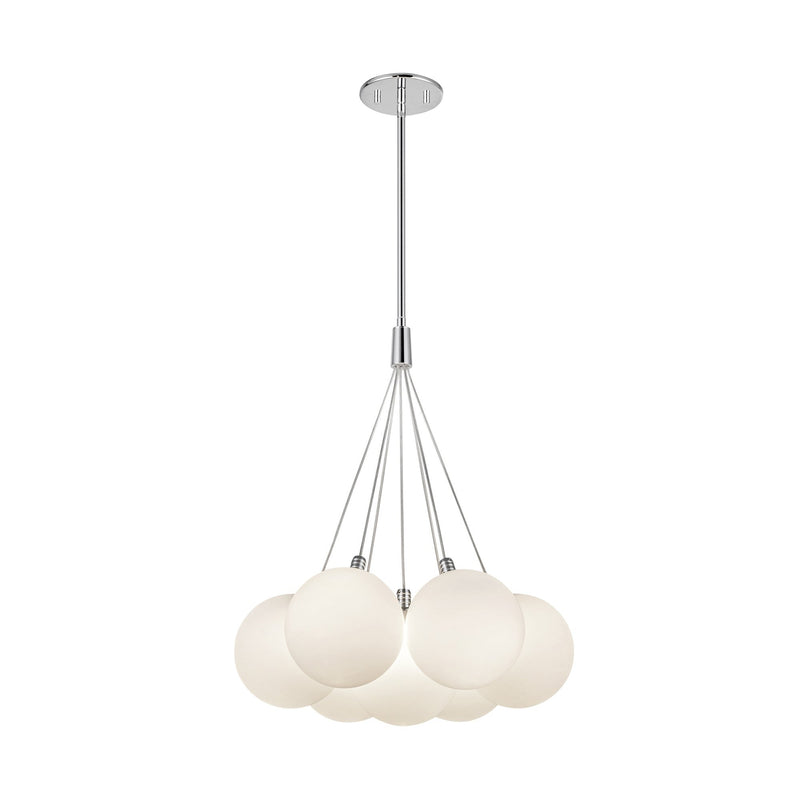 Bolla 17" 7-Light Pendant in Opal Glass