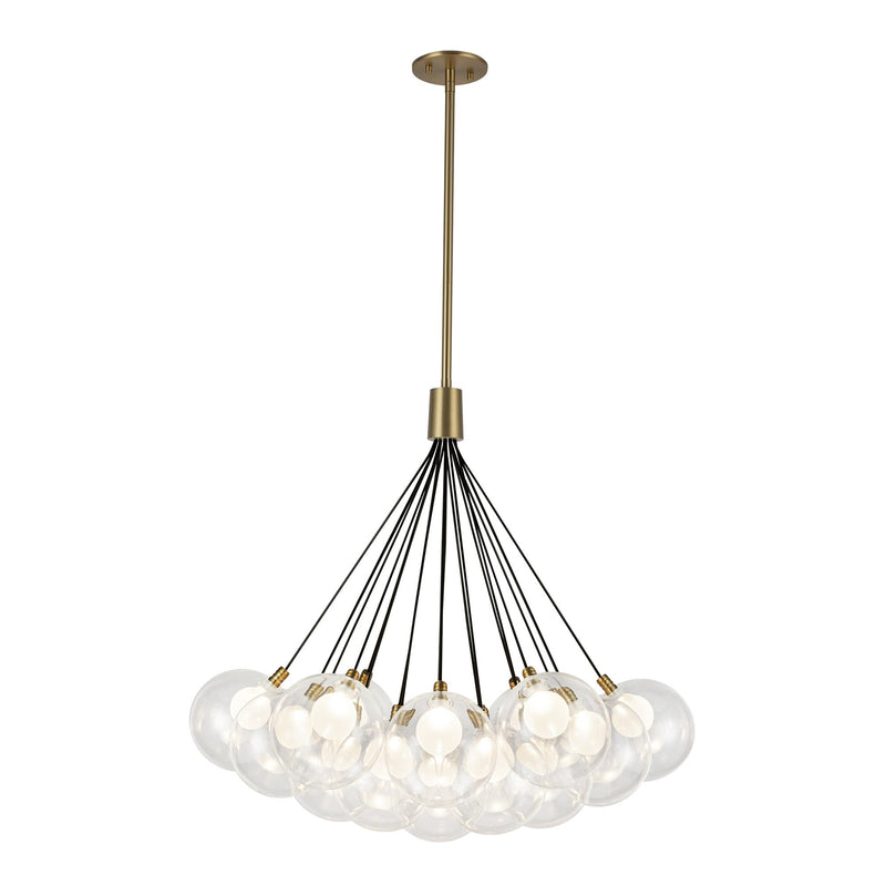 Bolla 28" 7-Light Pendant in Brushed Gold
