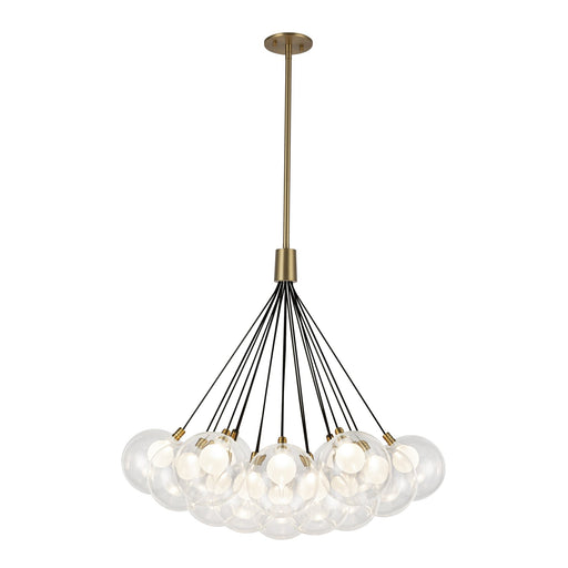 Bolla 28" 7-Light Pendant in Brushed Gold