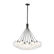 Bolla 28" 7-Light Pendant in Black