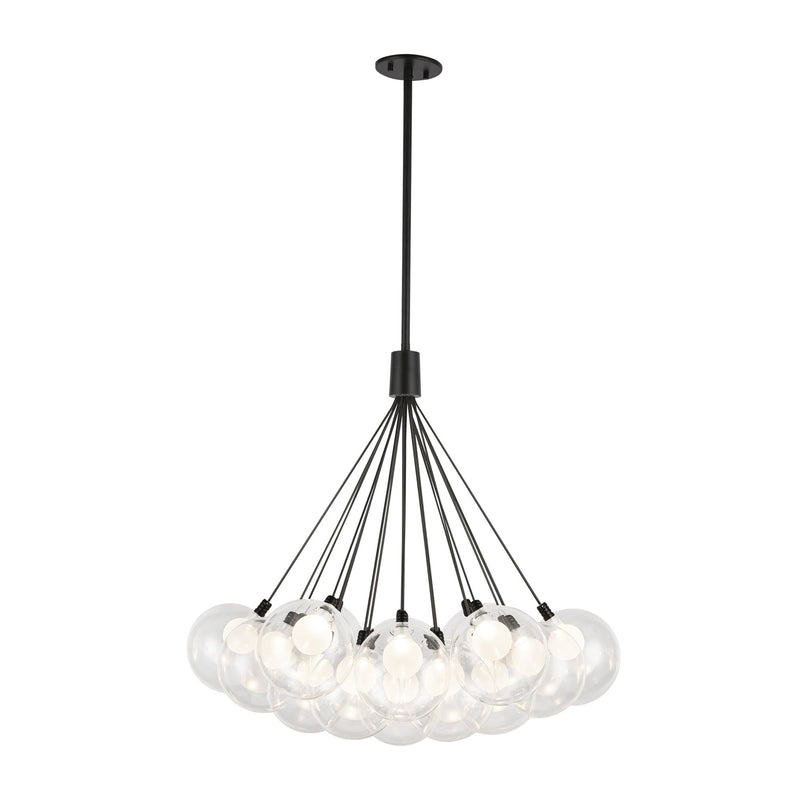 Bolla 28" 7-Light Pendant in Black