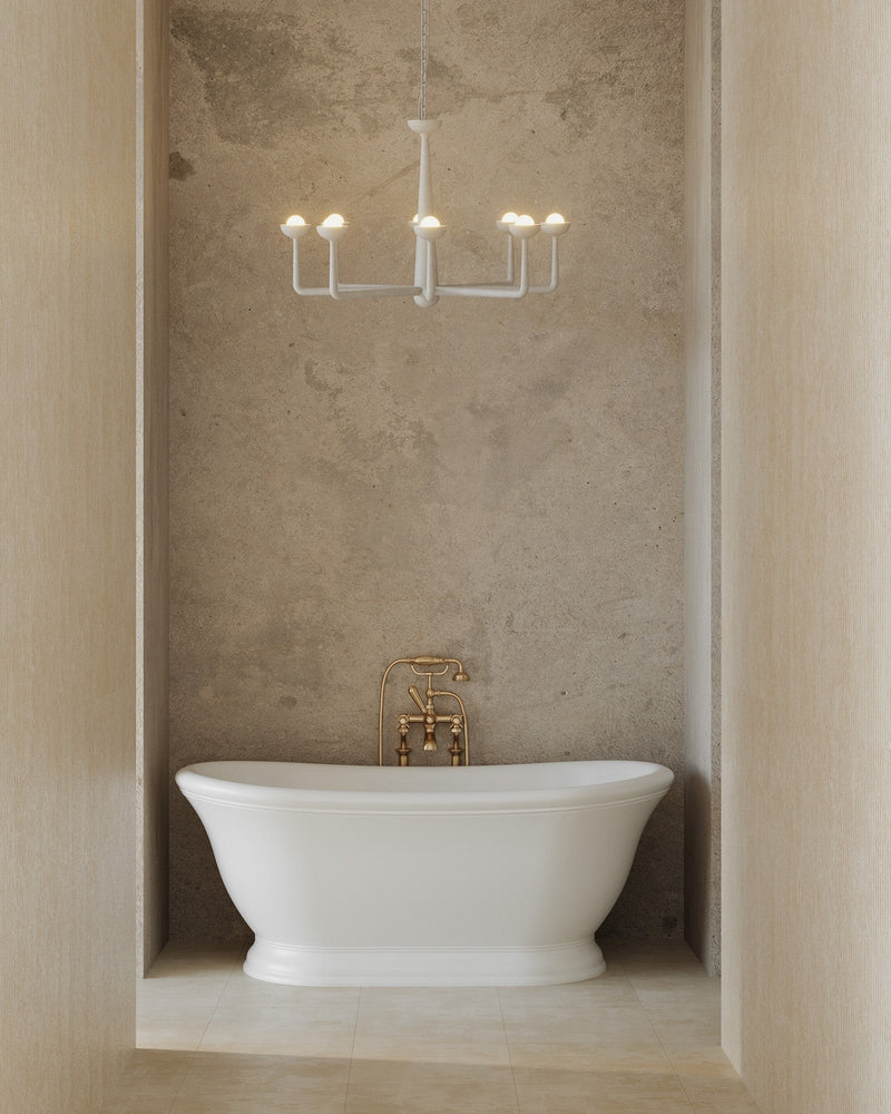 Spade 30" Chandelier in Antique White