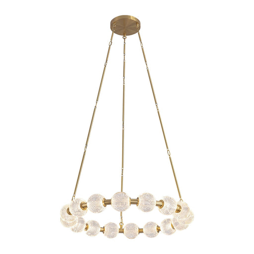 Marni 32" LED Ring Pendant in Natural Brass