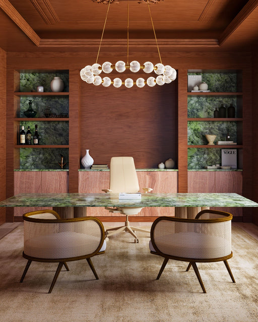 Marni 41" LED Ring Pendant in Natural Brass