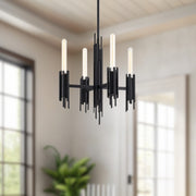 Torres 19" 4-Light Chandelier in Matte Black