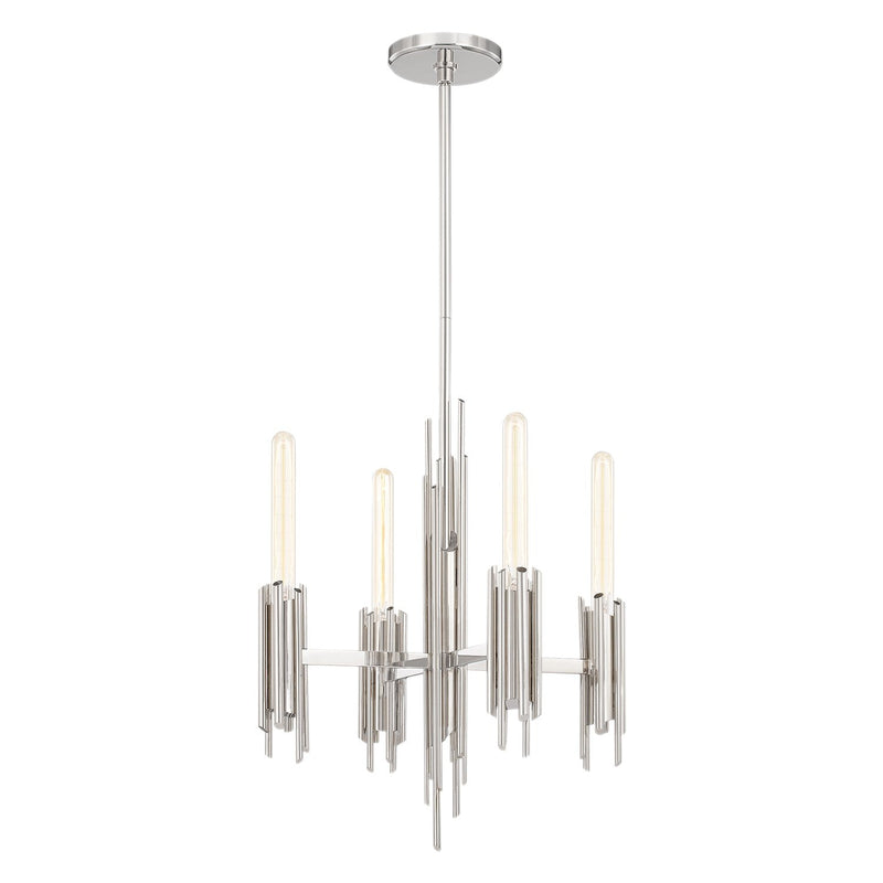 Torres 19" 4-Light Chandelier in Polished Nickel