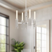 Torres 19" 4-Light Chandelier in Polished Nickel