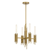Torres 19" 4-Light Chandelier in Vintage Brass