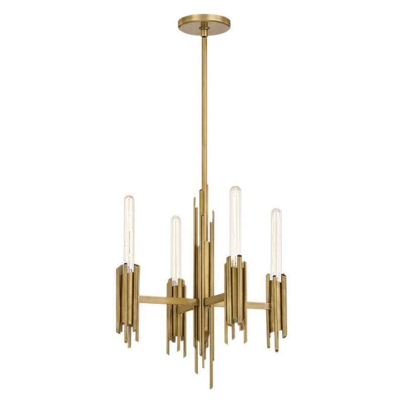 Torres 19" 4-Light Chandelier in Vintage Brass
