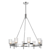 Lucian 36" 8-Light Pendant in Clear Crystal/Polished Nickel