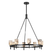 Lucian 36" 8-Light Pendant in Urban Bronze/Alabaster