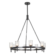 Lucian 36" 8-Light Pendant in Clear Crystal/Urban Bronze