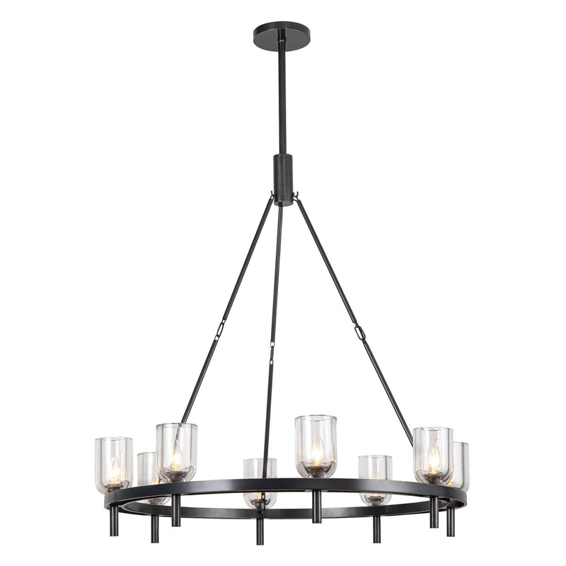 Lucian 36" 8-Light Pendant in Clear Crystal/Urban Bronze