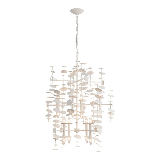 Yukari 41" 16-Light Multi-Tier Pendant in Matte White