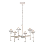 Nadine 25" 6-Light Chandelier in Matte White/Cotton