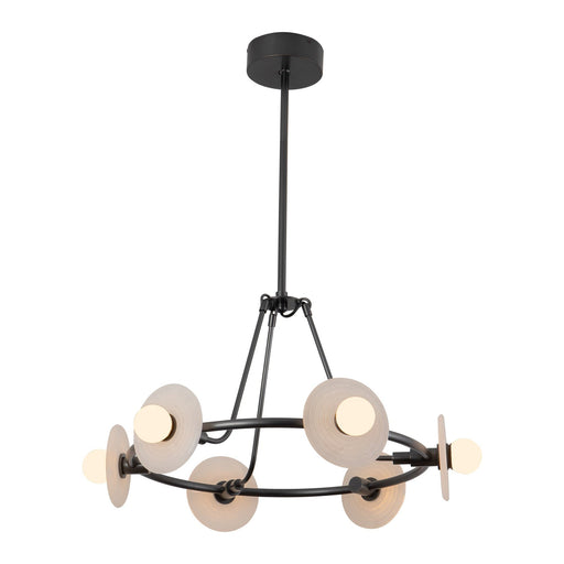Dahlia 28" Pendant in Urban Bronze/Alabaster