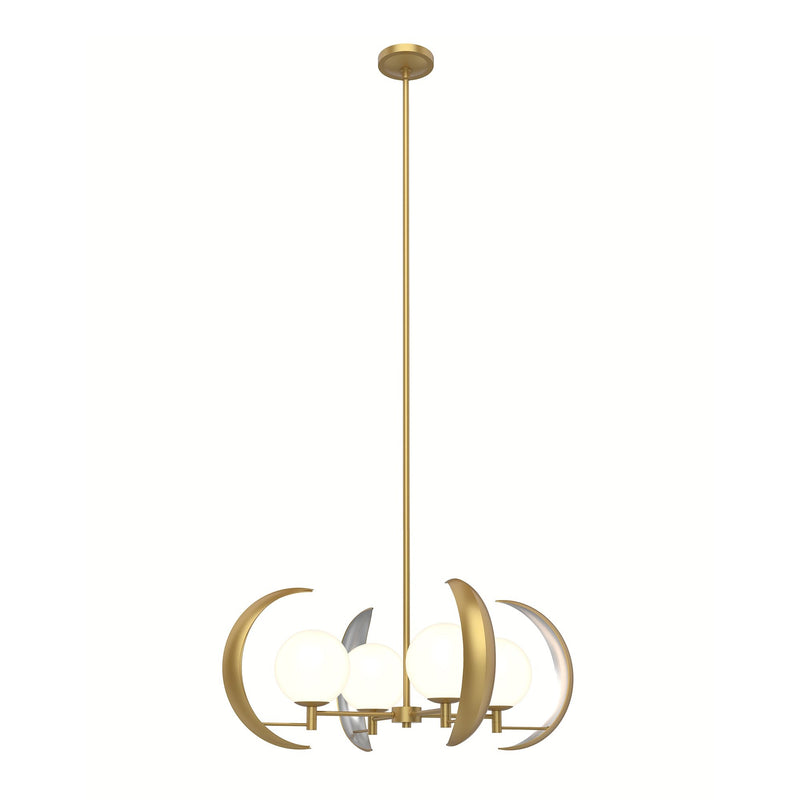 Celeste 30" 4-Light Chandelier in Vintage Brass