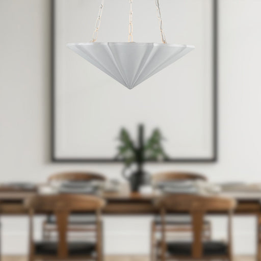 Martine 23" 3-Light Pendant in Antique White