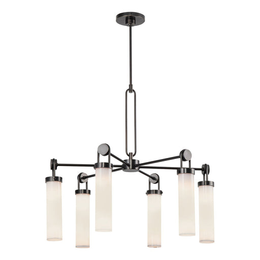 Wynwood 32" 6-Light Chandelier in Urban Bronze/Glossy Opal