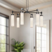 Wynwood 32" 6-Light Chandelier in Urban Bronze/Glossy Opal