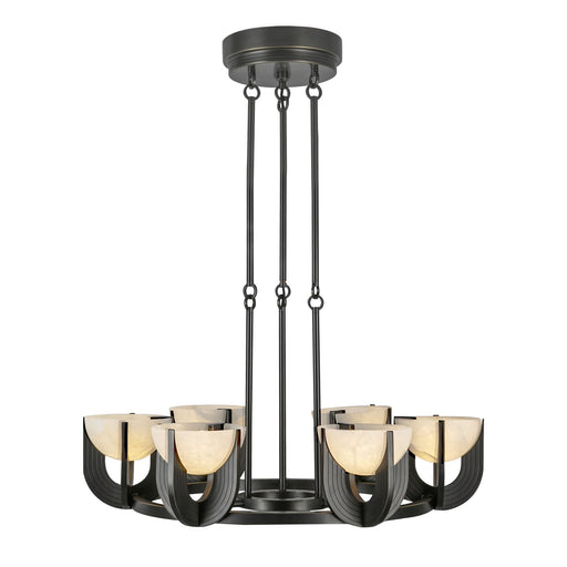 Colette 27" LED Pendant in Urban Bronze/Alabaster