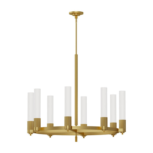Rue 38" 8-Light Pendant in Brushed Gold