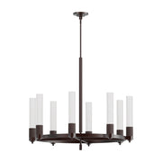 Rue 38" 8-Light Pendant in Warm Bronze