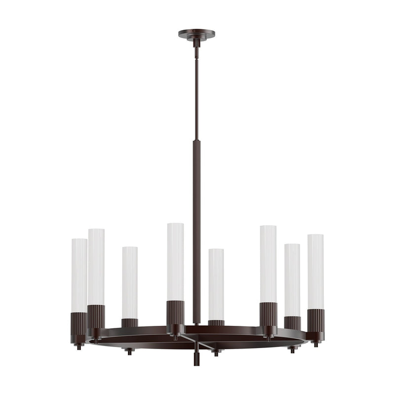 Rue 38" 8-Light Pendant in Warm Bronze