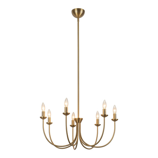 Ember 26" 7-Light Chandelier in Brushed Gold