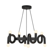 Sadie 23" 8-Light Pendant in Matte Black