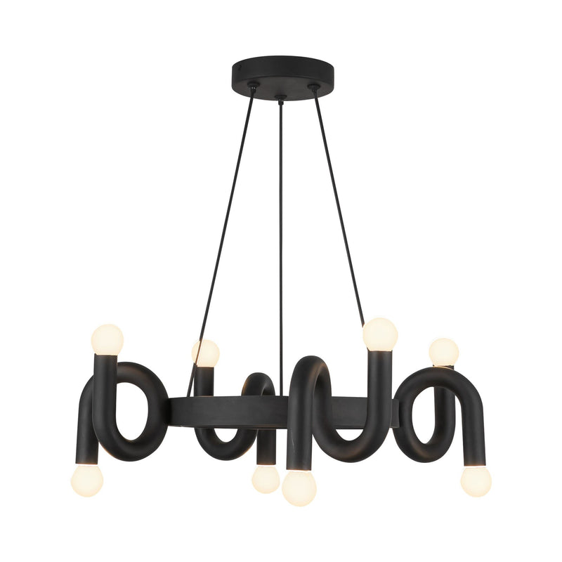 Sadie 23" 8-Light Pendant in Matte Black