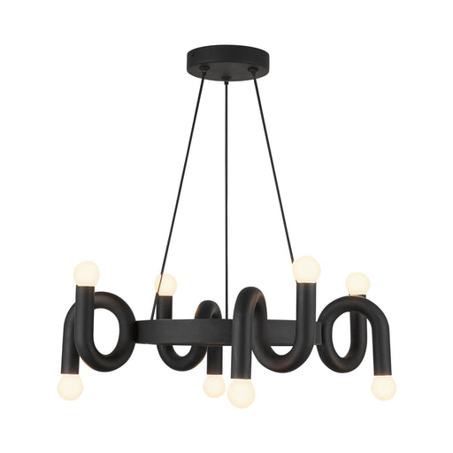 Sadie 23" 8-Light Pendant in Matte Black