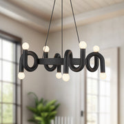 Sadie 23" 8-Light Pendant in Matte Black