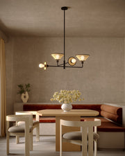 Piper 38" 4-Light Chandelier in Matte Black