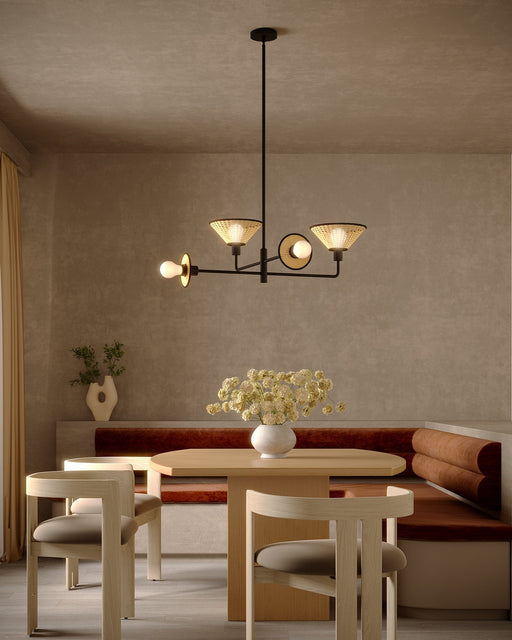 Piper 38" 4-Light Chandelier in Matte Black
